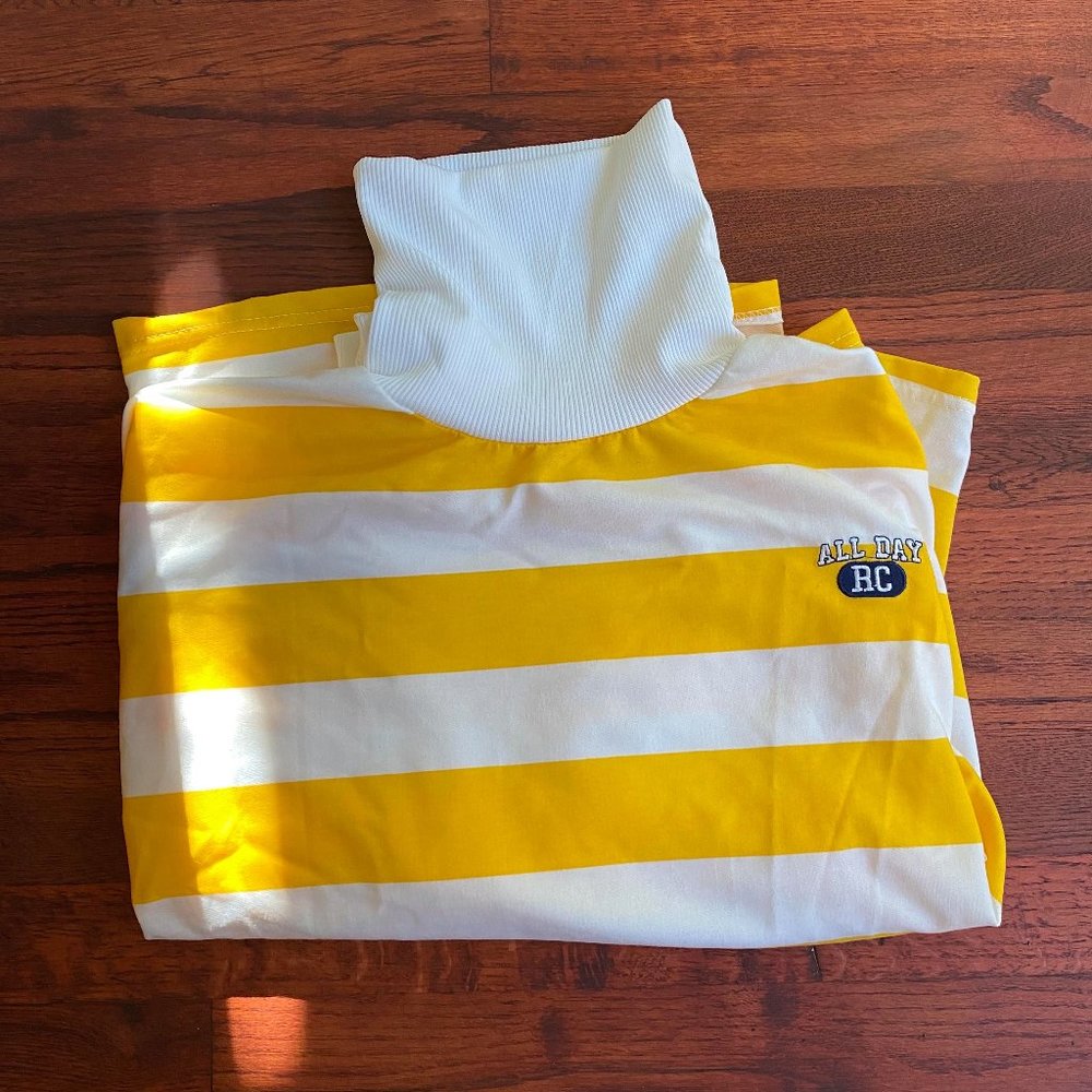 Unworn Yellow Striped Turtleneck Sweatshirt